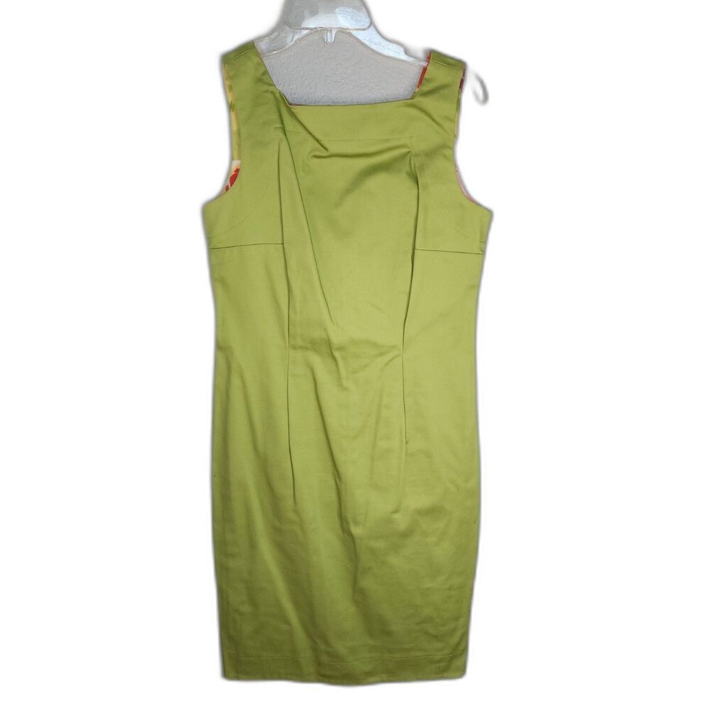 Rebecca Thomas Lime Green Sleeveless Shift Dress Size 8